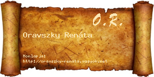 Oravszky Renáta névjegykártya