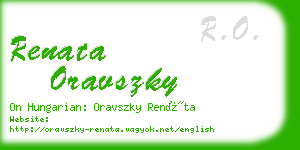 renata oravszky business card